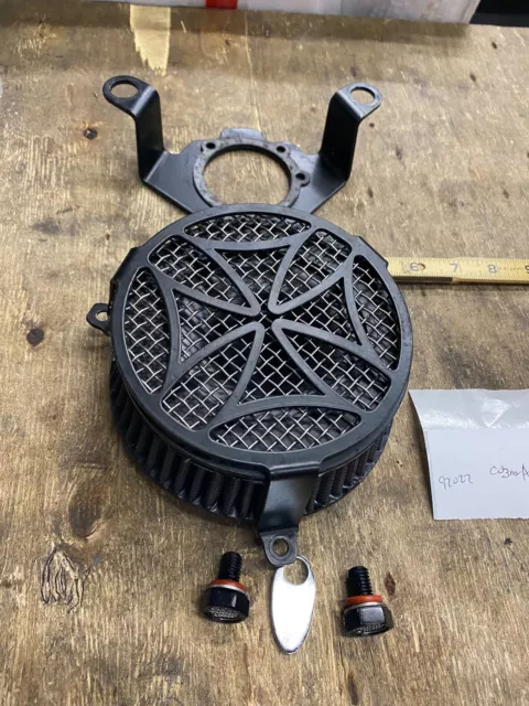 Custom Air Cleaner Harley Touring Bagger Dyna Softail Twin Cam Evo Maltese Black
