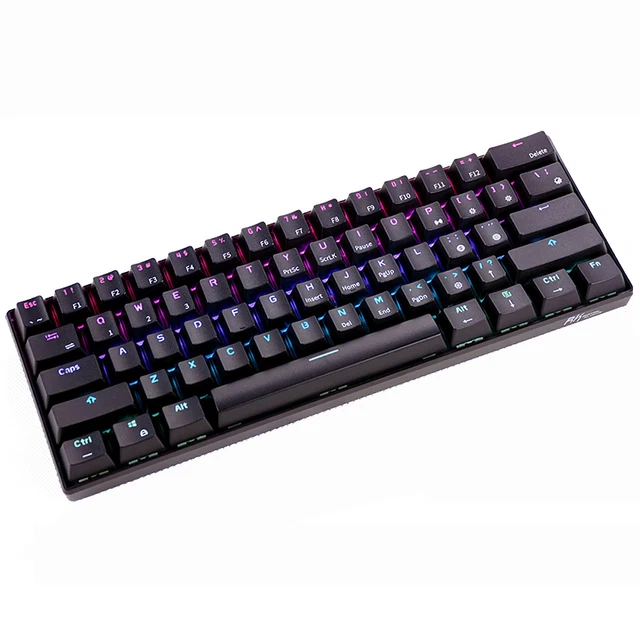 RK61 Mechanical Keyboard 61 Keys Bluetooth 5.0 Wired Dual Mode RGB Gaming Keyboa