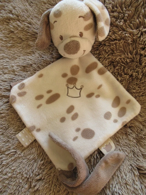 doudou plat nattou chien blanc tache max kom neuf