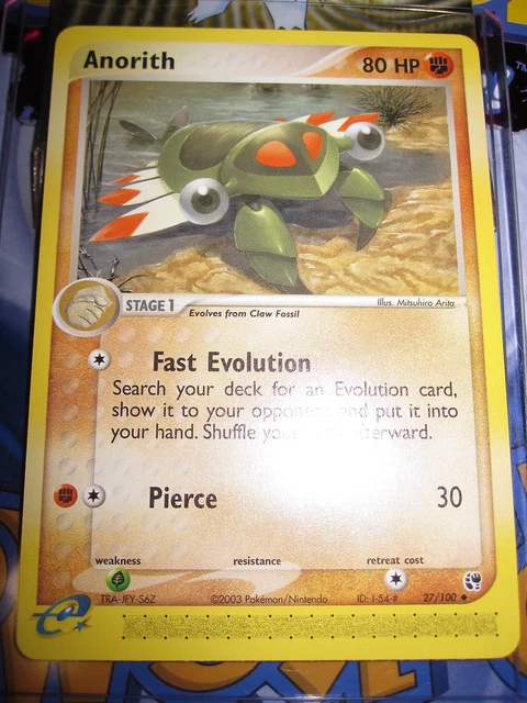 Pokemon Mint (◕‿◕✿) Ex Sandstorm English Anorith 27/100 Unco 1St Edition (2003)