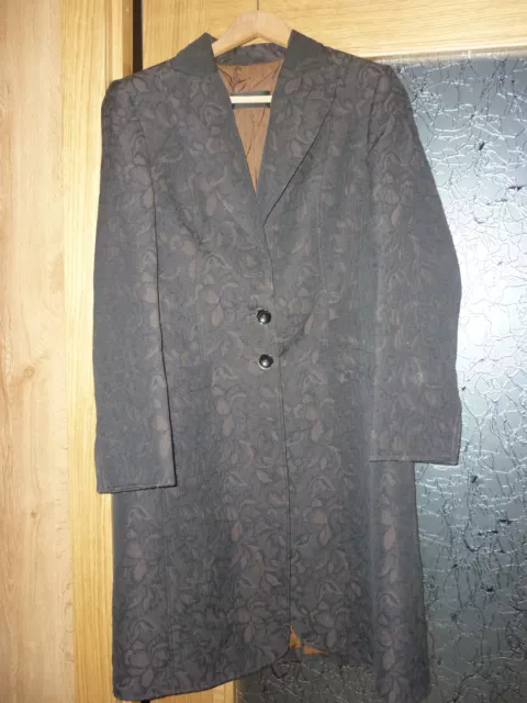 REBAJAS Behy barlay precioso abrigo muje talla M l 42,44 coat size 14 uk MARRON