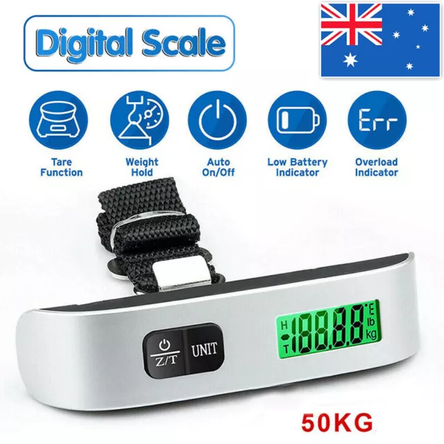 Electronic Portable Digital Luggage Scale Travel 50 KG Measures Weight Weighing