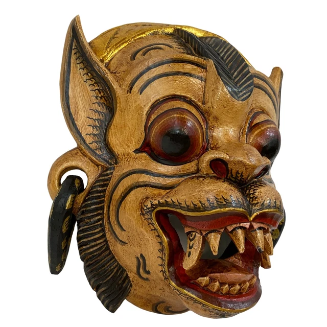 BALINESE MONKEY MASK Demon Bali Folk Wall decor folk Art Hand carved