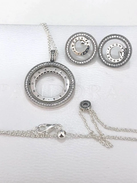 Pandora logo outlet spinning necklace