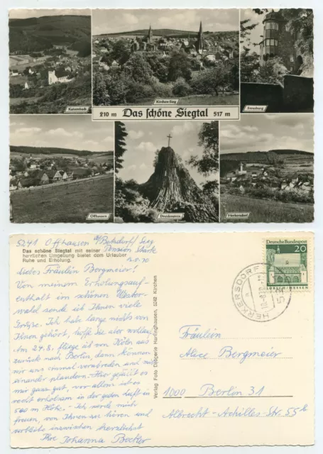 66795 - The beautiful Siegtal - real photo - postcard, run Herkersdorf 18.8.1970