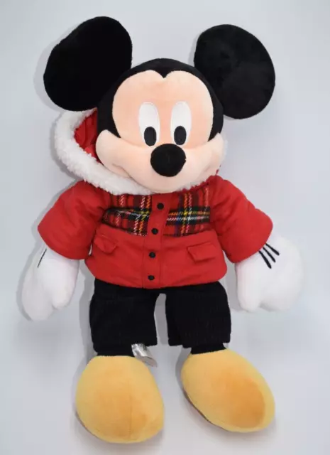 Disney Store Mickey Mouse Plush Christmas Ver Stuffed Animal 2011 17"