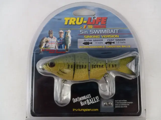 Tru-Tungsten Tru-Life 5" Swimbait Baby Bass New in Package