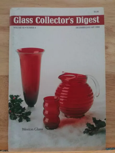 Vintage Glass Collector's Digest Magazine - Weston Glass Dec/Jan 1994