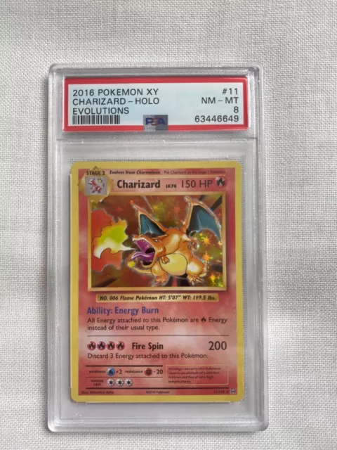 2016 POKEMON XY EVOLUTIONS Charizard Holo 11/108 PSA 8