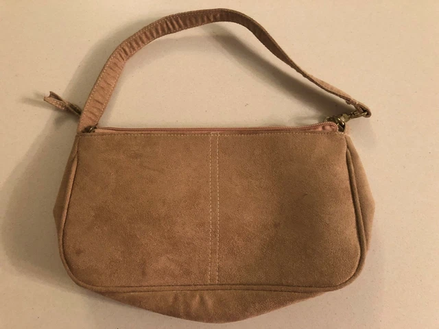 Sac à main peau de pêche de couleur beige
