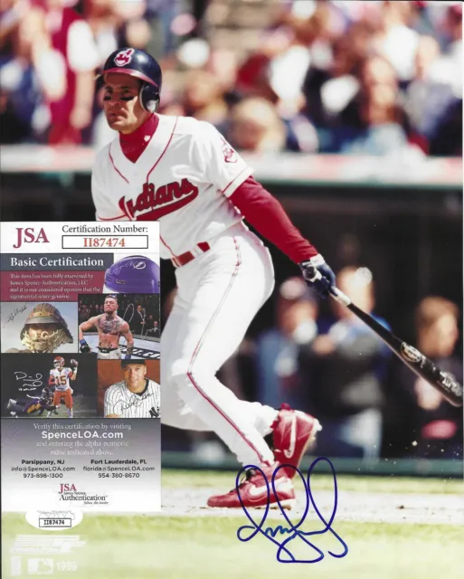 Omar Vizquel Signed 8x10 Photo w/ JSA COA #II87474 Cleveland Indians
