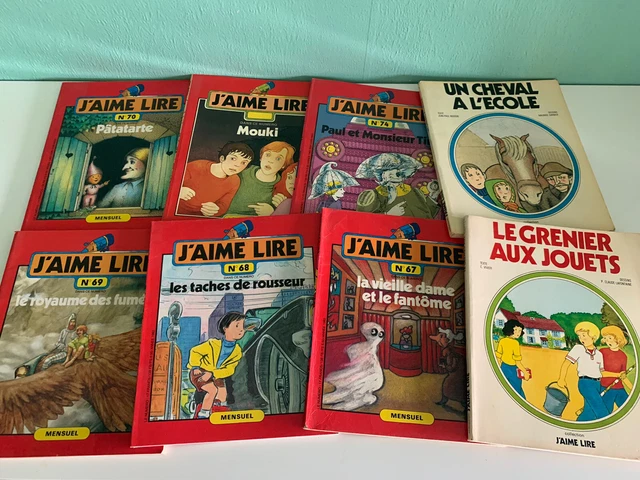 LOT DE 8 Livres J’aime Lire 1978 1980 1982 Numero 67 68 69 70 74