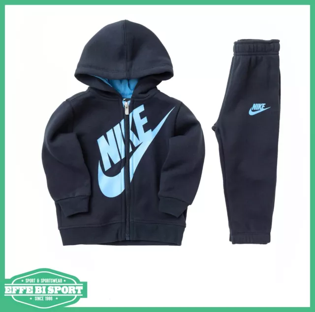 Tuta baby Nike Sportswear felpa con zip e pantalone bambino tempo libero logo