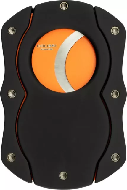 Colibri Cigar Cutter Cut Black-Orange/Double Blade To 22 MM 3