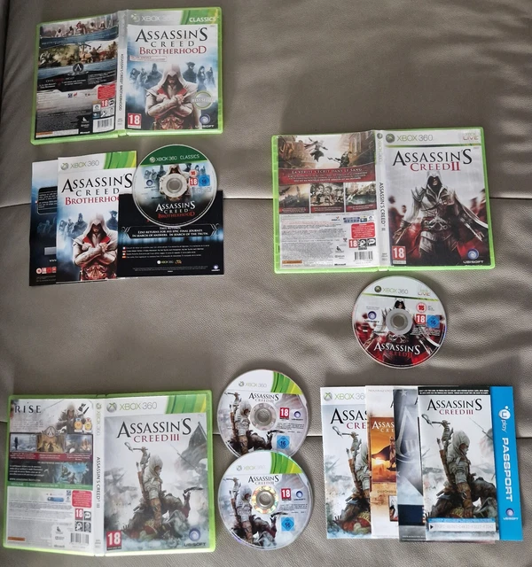Lot De 4 Jeux Assassin’s Creed Pour Xbox 360 – Bon état, Complet