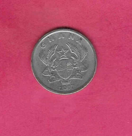 GHANA KM40 2007 VF-VERY CIRCULATED  MODERN 20 PESEWAS fruit  COIN