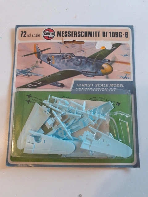 VINTAGE AIRFIX MESSERSCHMITT Me Bf 109G PEG BAG MODEL AIRCRAFT KIT - 1