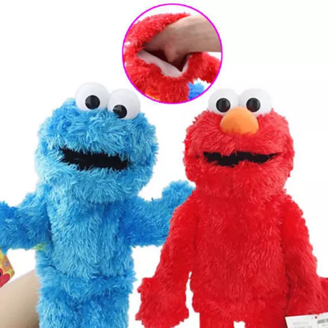 Sesame Street Elmo Hand Puppet Stuffed Plush Toy Play Games Doll Kids Gift New