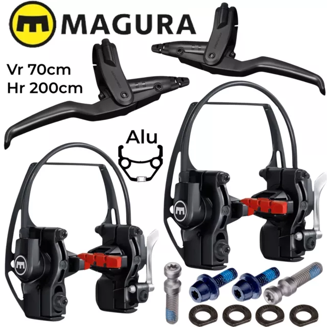 Magura HS11 Hydraulische Fahrrad Felgenbremse Kompltett Set Evo Vorne & Hinten