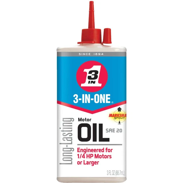 3-IN-ONE 3 Oz. Drip Can Motor Oil Multi-Purpose Lubricant 101456 3-IN-ONE 101456