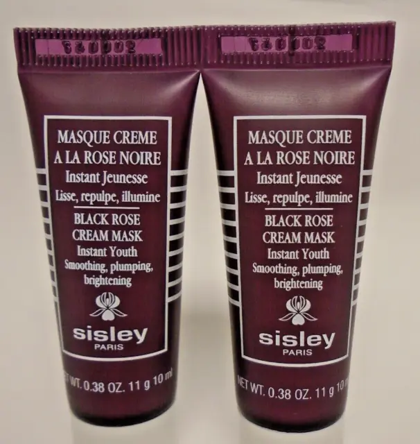 2 Tubes Sisley Black Rose Cream Mask Smoothing Plumping Brightening .38 Oz EACH…