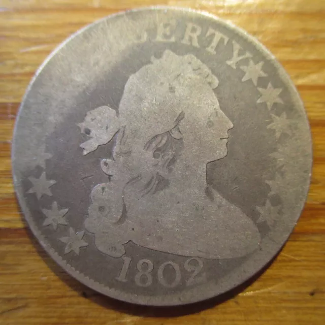 USA -- Half Dollar 1802 Draped Bust Heraldic Eagle -- Original + echt -- selten