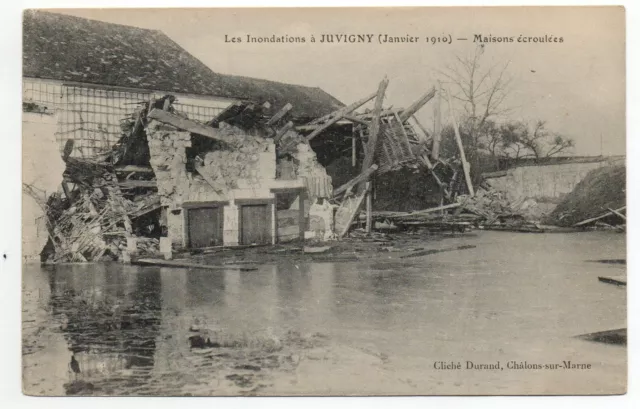 JUVIGNY - Marne - CPA 51 - the Floods of 23 and 25 January 1910 - view No. 3