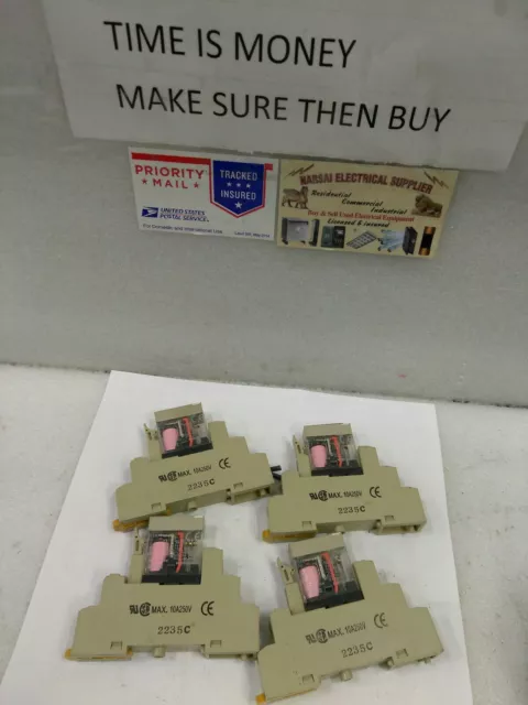 Lot of 4) Omron G2R-1-S(S) General Purpose Plug-In Relay 10A 250V/Base (18BB4