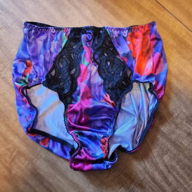 VINTAGE FLORAL MAIDENFORM Granny Panties Full Cut Lace Nylon Stretch 7 NWOT  $84.99 - PicClick