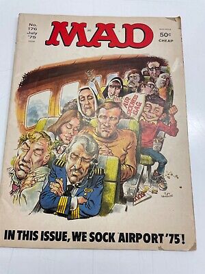 Mad Magazine#176 July 1975 Airport vintage Bronze Age