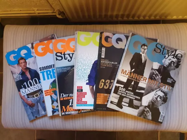 Konvolut LOT GQ Style 6 Magazin Hefte Jahre 2004 - 2008 gut erhalten !