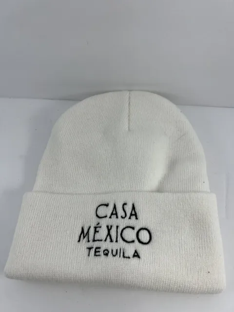 white Casa Mexico Tequila Beanie Winter Hat