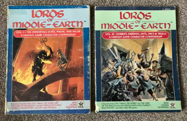 Lords of Middle-Earth Vol. 1 & Vol. 3 - MERP, Rollenspiel, ICE, 1986