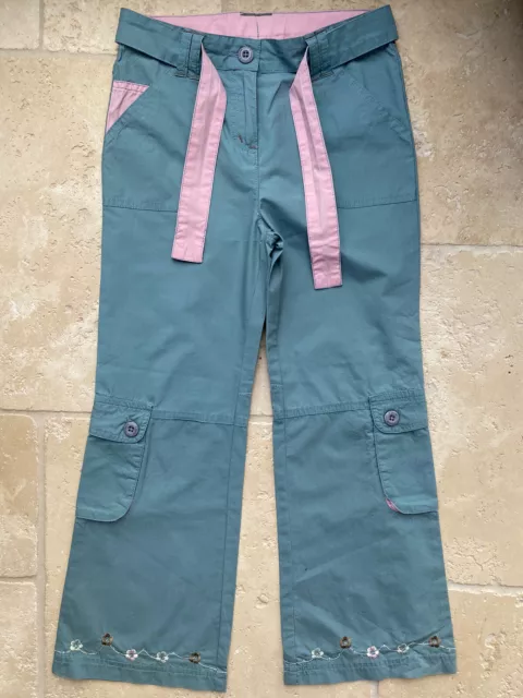 Jasper Conran Junior Girls Pretty Summer Blue Pink Chino trousers 8 yrs