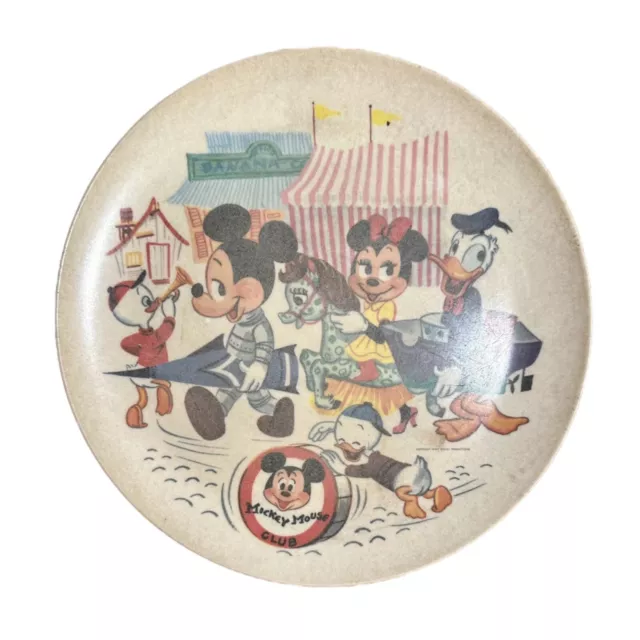 Vintage 1960s Melmac Mickey Mouse Plate Club Disney Sun-Valley Made in USA