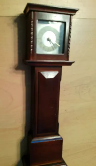 Vintage Bombay Company 1991 Grandfather 13" Mantle Clock Miniature **Working**