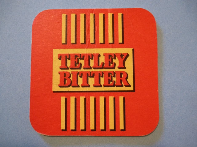 Beer Coaster ~ TETLEY'S Brewery Bitter ~ Hand It To Them ~ Leeds, England Brewer