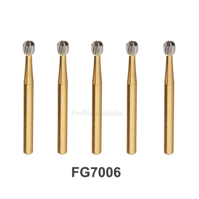 Dental Trimming & Finishing Carbide Burs Gold For High Speed Handpiece FG7006
