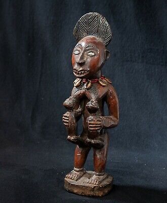 Kumu Maternity Figure, Eastern Congo, Central African Tribal Arts.