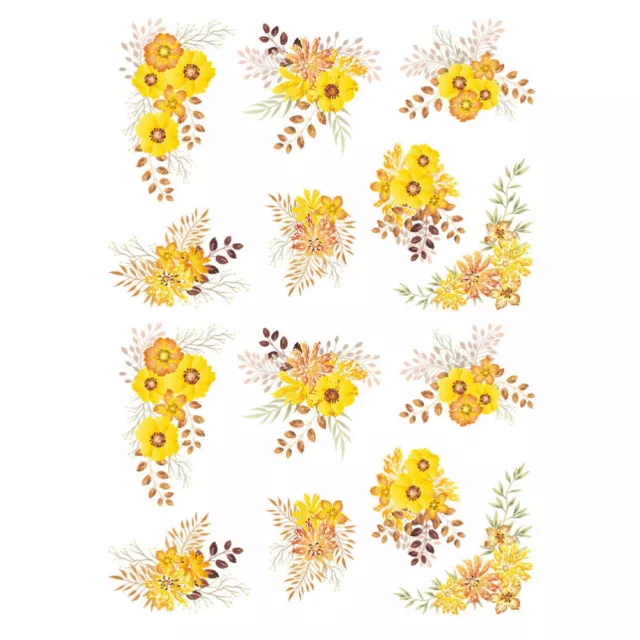 2PCS Yellow Flower Wall Stickers - Home Window Decals