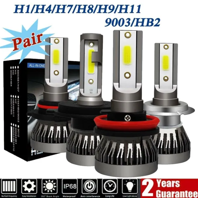 Mini Led Headlight H1/H3/H4/H7/H11/9005/9006 36W Bulbs 6000K White Hight Or Lows