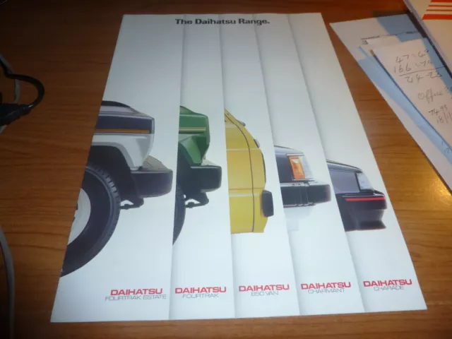 DAIHATSU RANGE 1984 UK Mkt Sales Brochure - Domino Charade Charmant Fourtrak