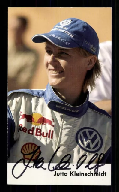 Jutta Kleinschmidt autograph card original signed motorsport + G 40588