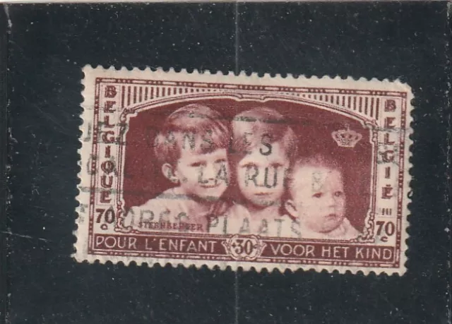 L6181 BELGIQUE timbre Y&T N° 405 de 1935 " Effigie des enfants royaux " Oblitéré