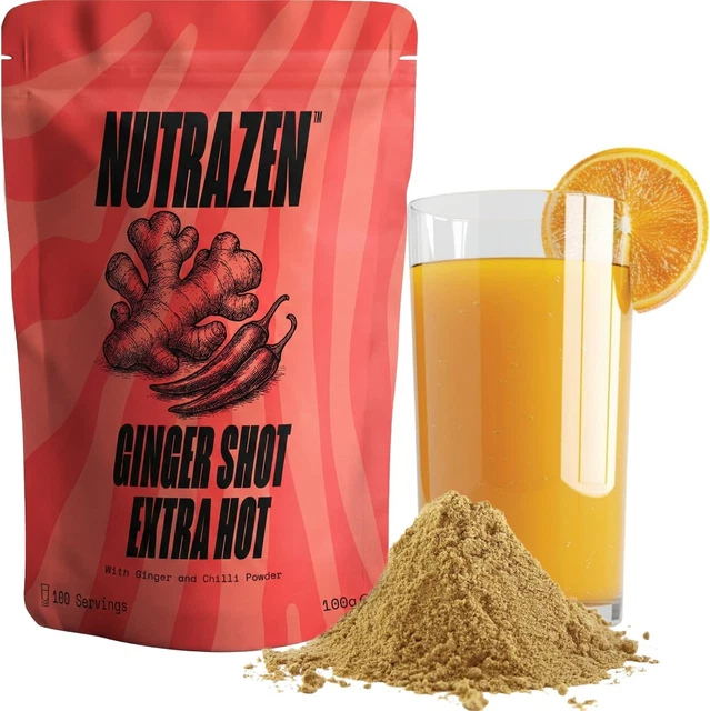 Ex Sip GINGER AND TURMERIC Extra Hot Shot Powder 100 Servings | Drink Powder ...