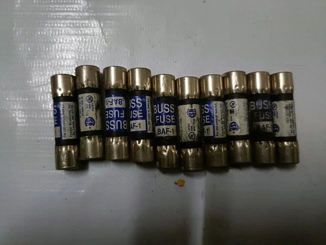 Bussmann BAF-1 Buss Cooper Fusible BAF1 (Lot de 10)