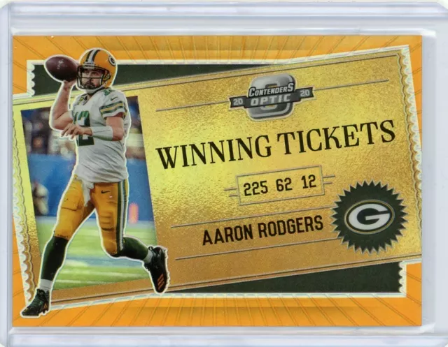 2020 Panini Contenders Optic Football Winning Tickets Orange WT5 Aaron Rodgers