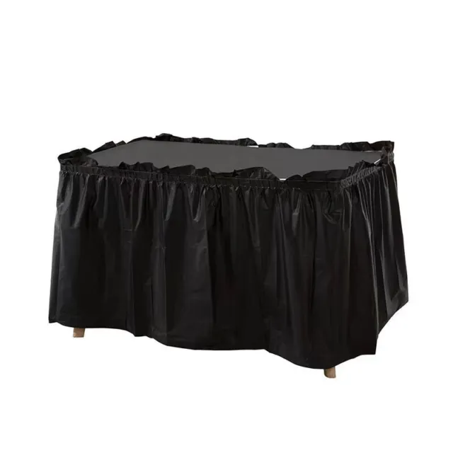 Disposable Table Skirt Plastic Party Table Cloth Birthday Party DecoratiAW