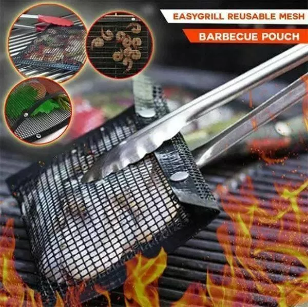 BBQ Grillbeutel Antiadherente Grillgitter Bolsa Cesta de la Parrilla Bol Estera