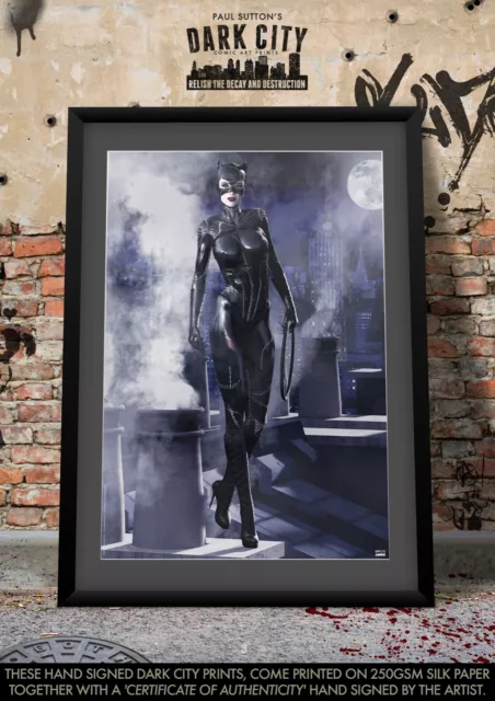 Catwoman SEXY Michelle Pfeiffer Batman gibt DC Comic A3 Druck Dark City Var.